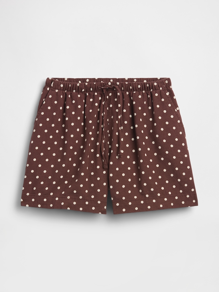 4" Pull-On Linen-Blend Shorts