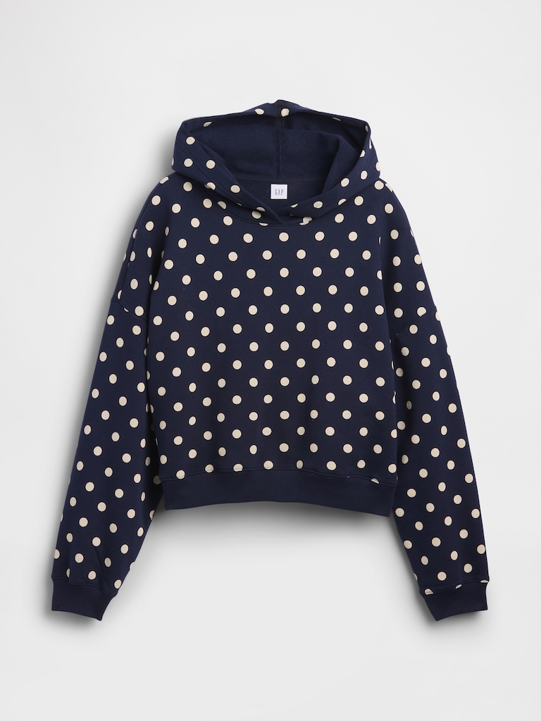 Relaxed Gap Mini-Logo Cropped Hoodie