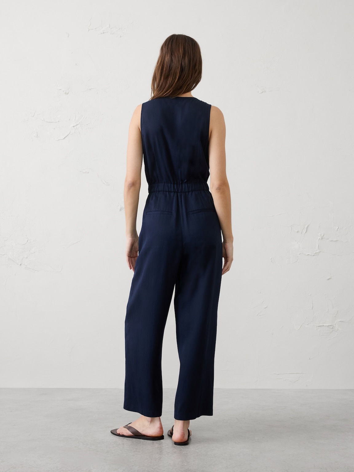 Tencel Cinch-Waist Jumpsuit