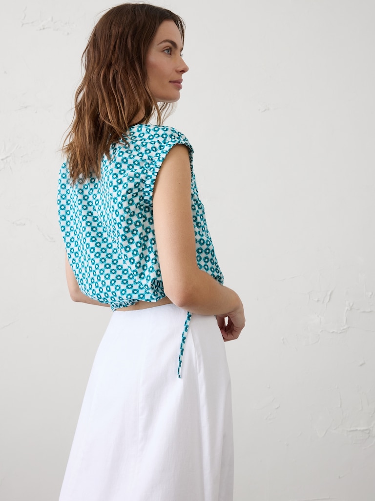 Voile Side-Tie Top