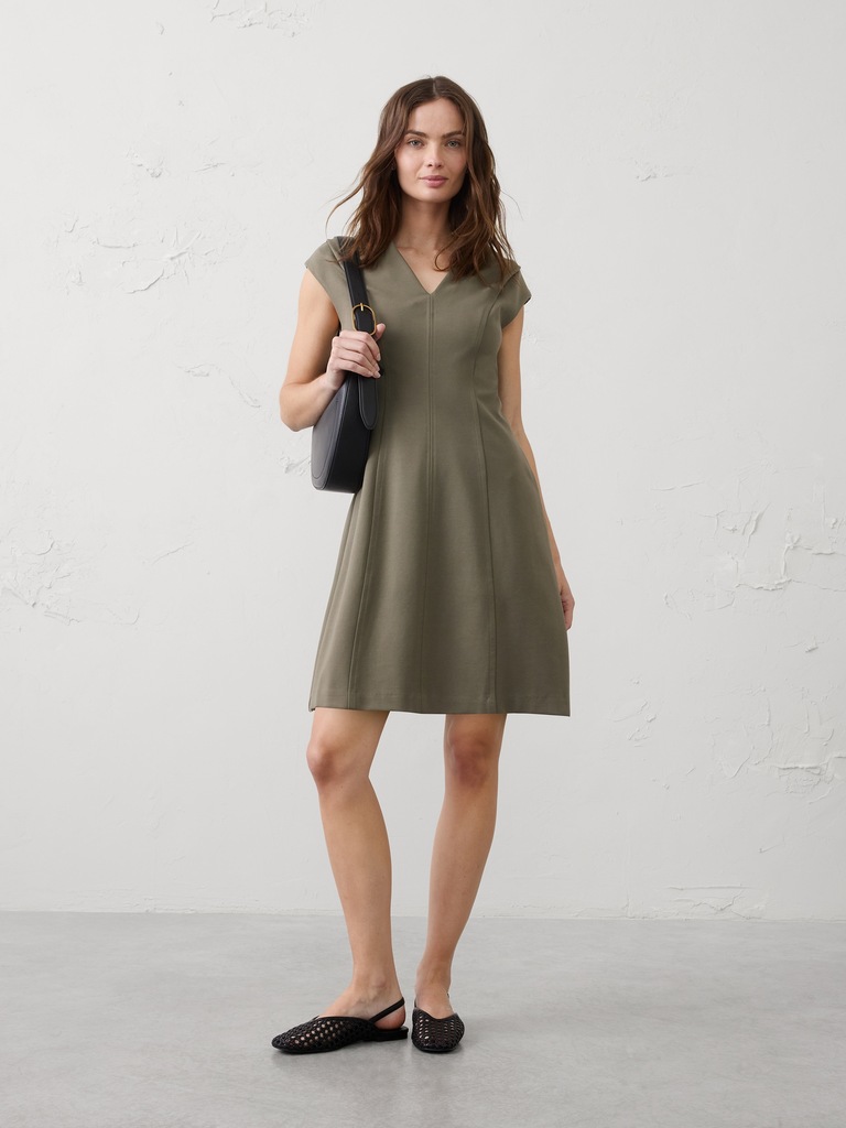 Ponte Seamed Hourglass Mini Dress