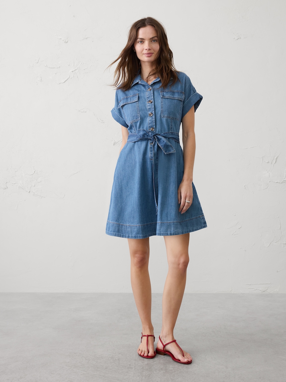Denim Utility Mini Dress