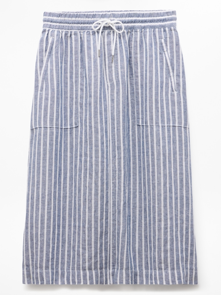Retreat Linen Midi Skirt