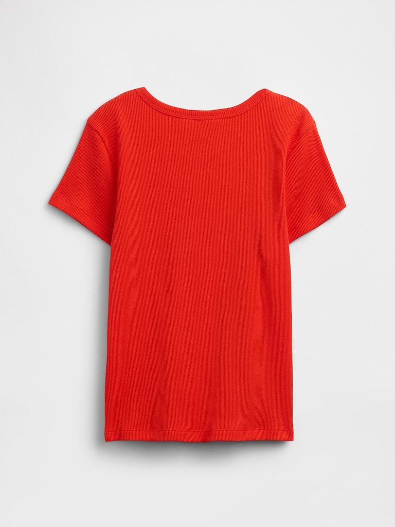 Kids Ribbed Crewneck T-Shirt