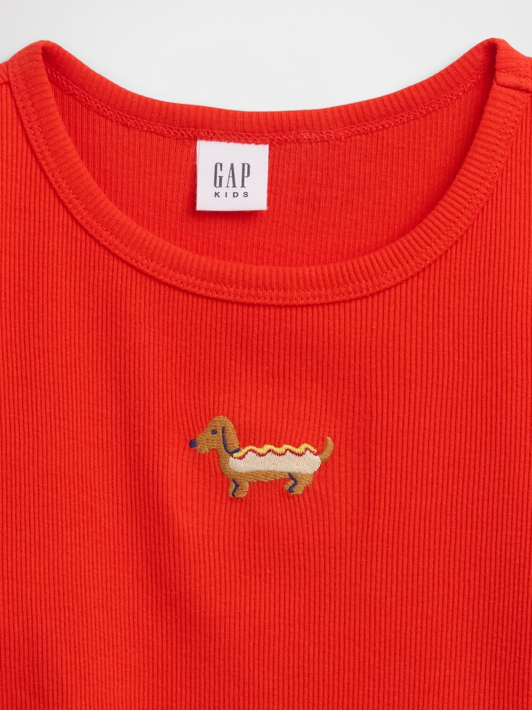Kids Ribbed Crewneck T-Shirt