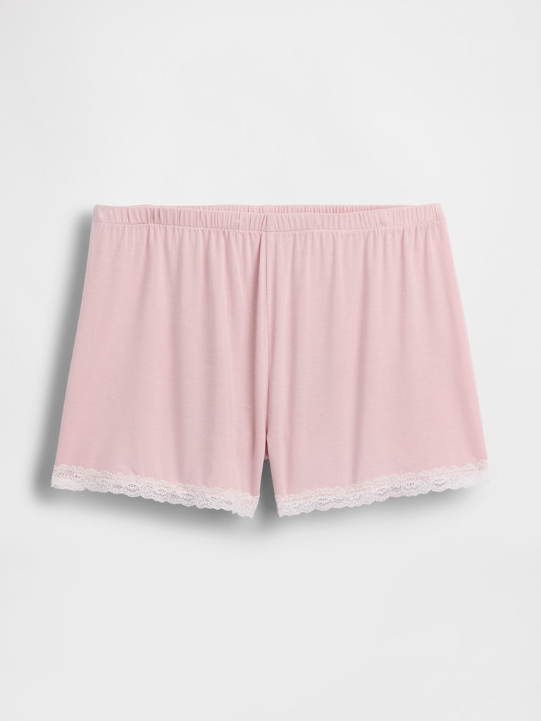 Softest Modal Lace-Trim PJ Shorts