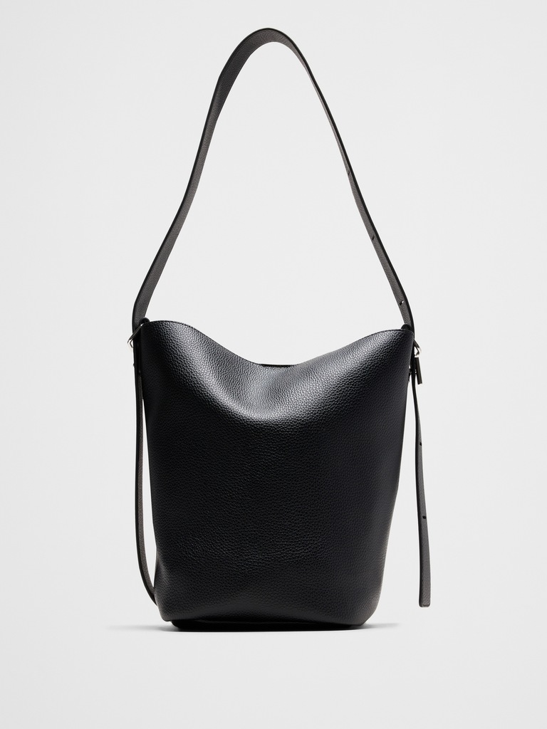 Vegan Leather Bucket Crossbody