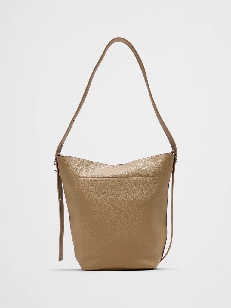 Vegan Leather Bucket Crossbody
