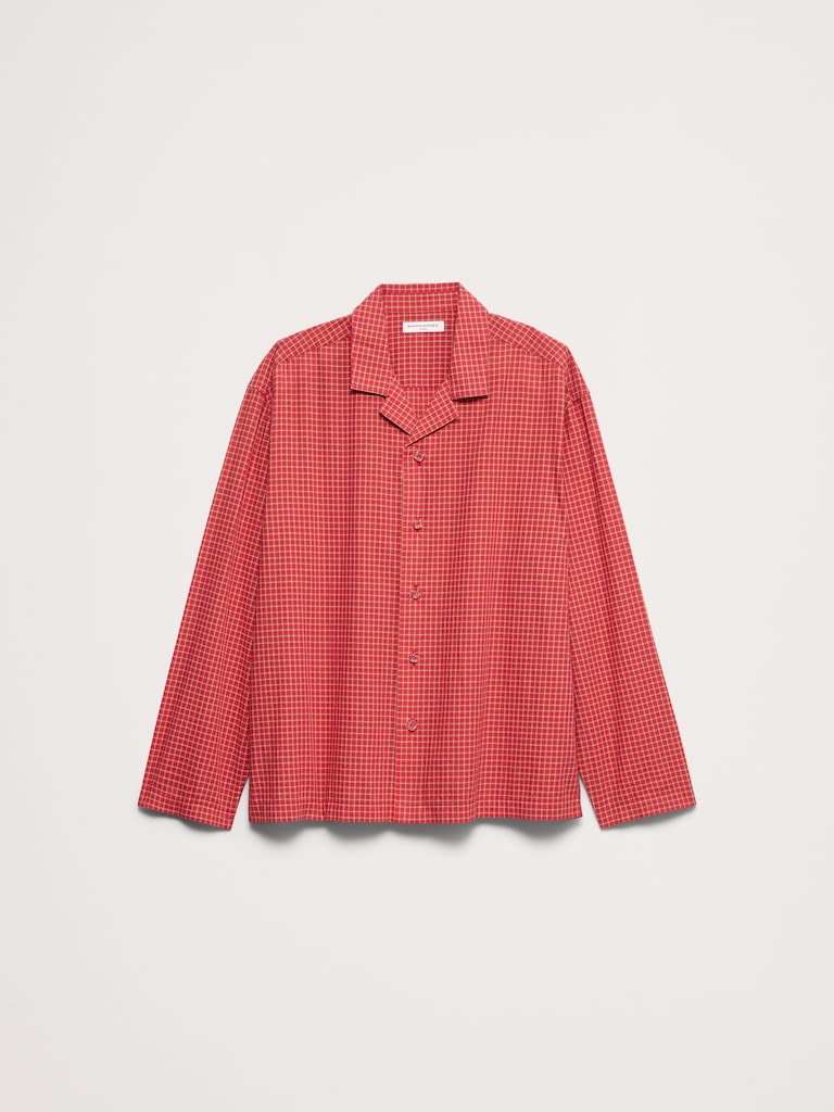 Relaxed-Fit Summerweight Cotton Long-Sleeve Resort Shirt