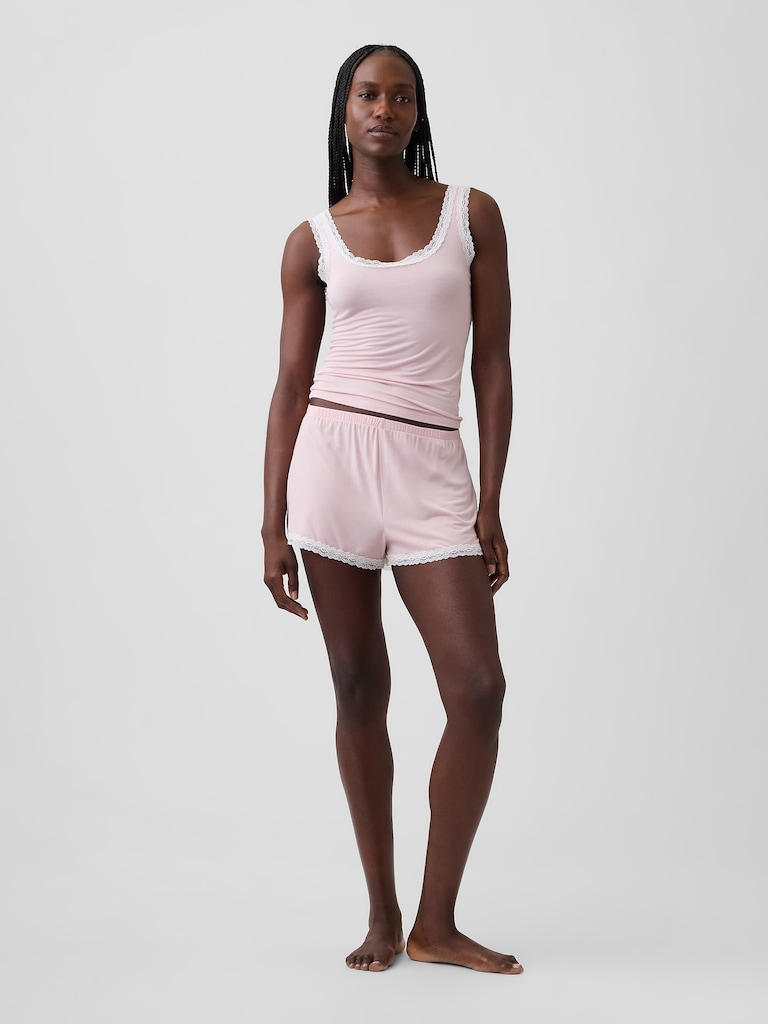 Softest Modal Lace-Trim PJ Tank Top