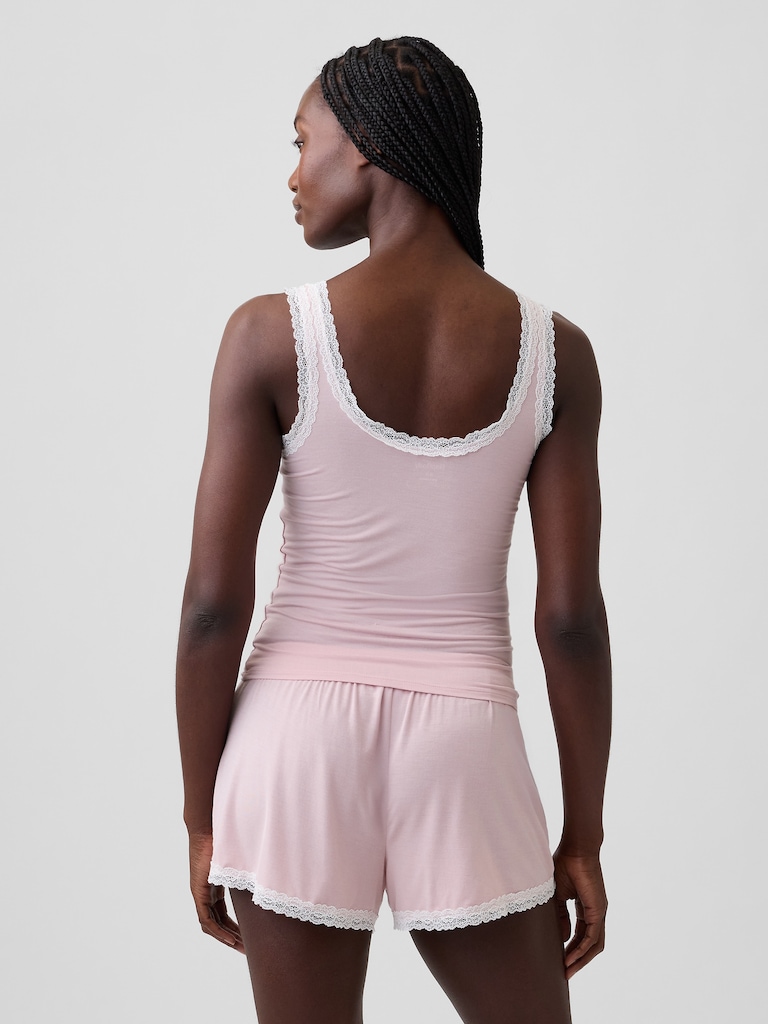 Softest Modal Lace-Trim PJ Tank Top