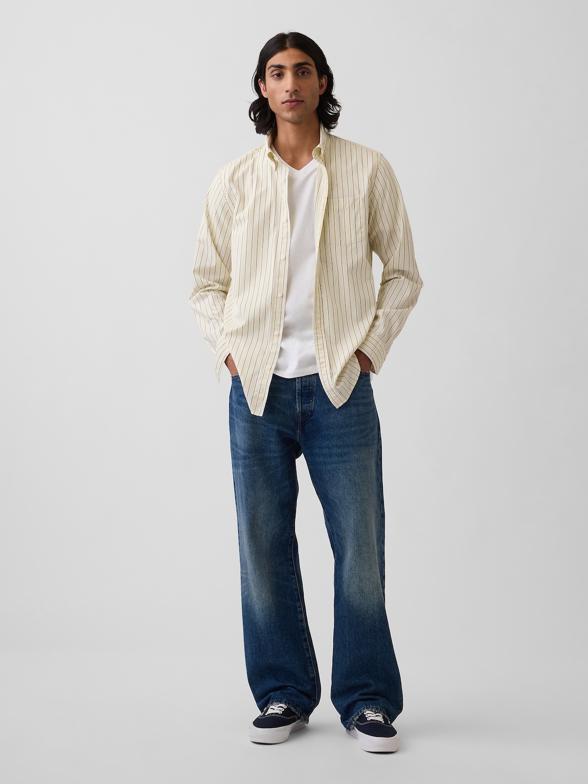Cotton Jersey V-Neck T-Shirt