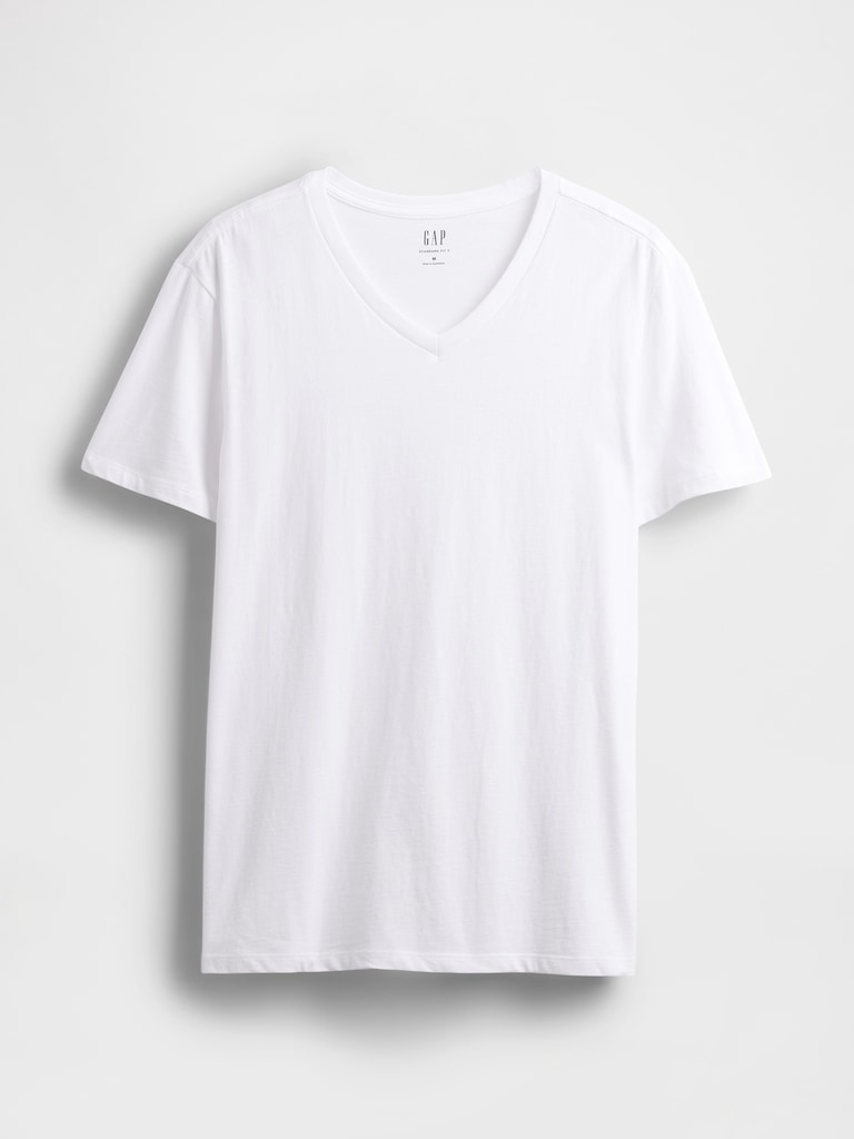 Cotton Jersey V-Neck T-Shirt