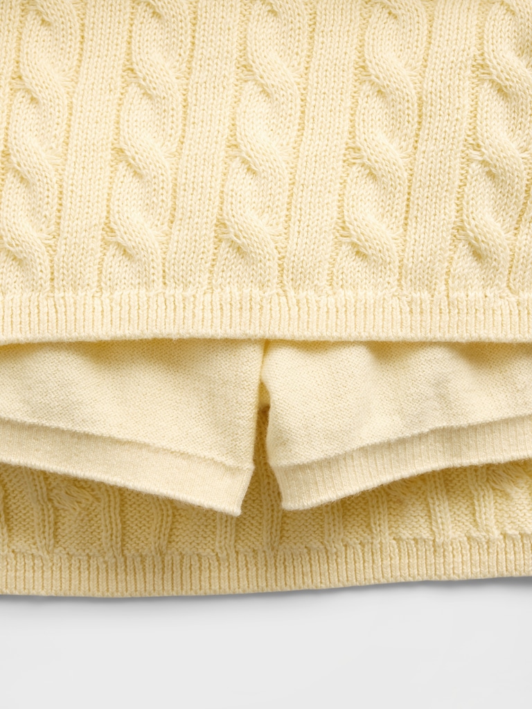 Kids Cable-Knit Sweater Skort