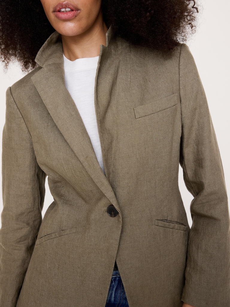 Blazer ajusté en lin