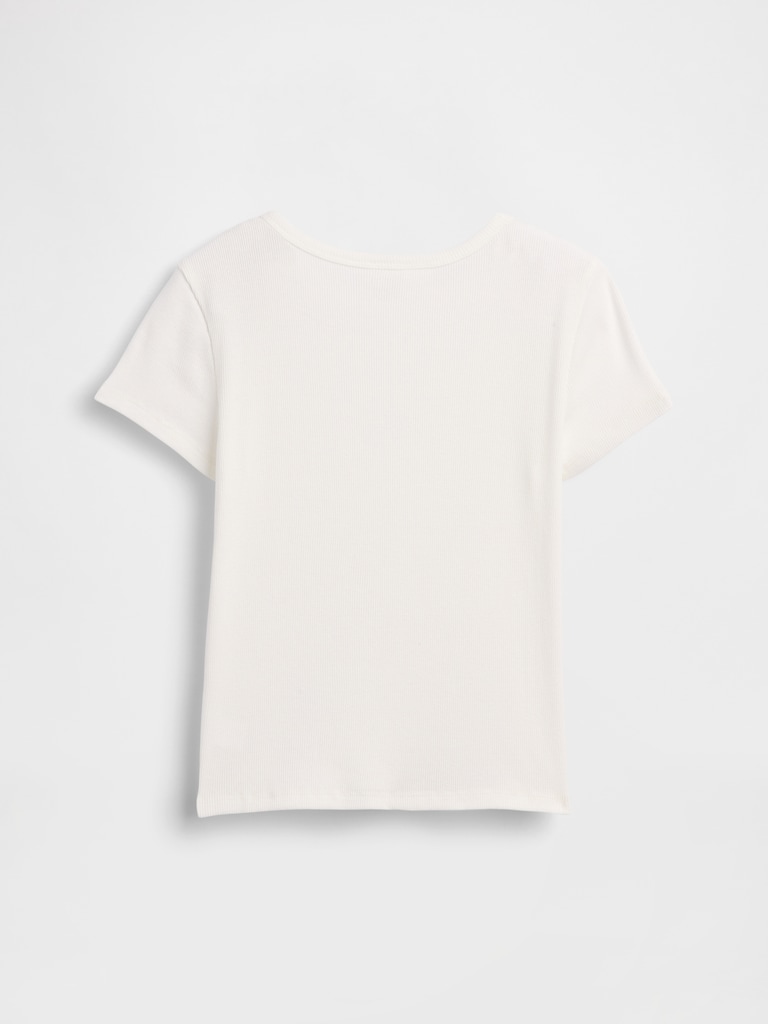 Kids Ribbed Crewneck T-Shirt