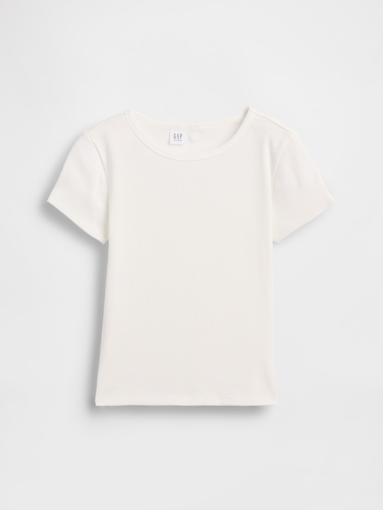 Kids Ribbed Crewneck T-Shirt