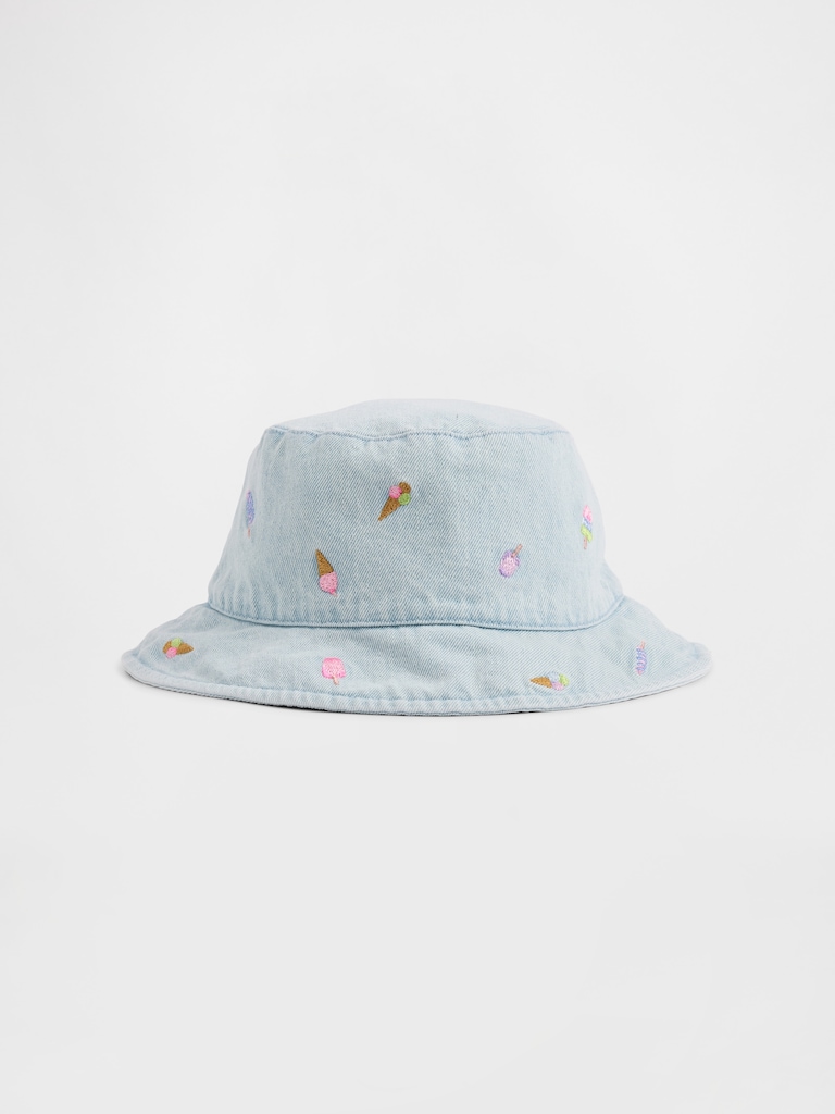 Baby & Toddler Embroidered Denim Bucket Hat