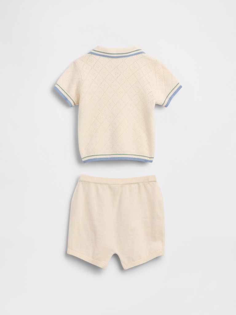 Baby Sweater Polo Outfit Set