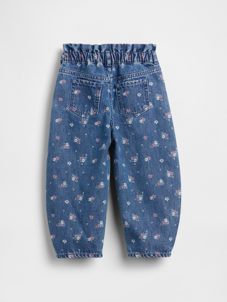 Baby & Toddler Floral Horseshoe Jeans