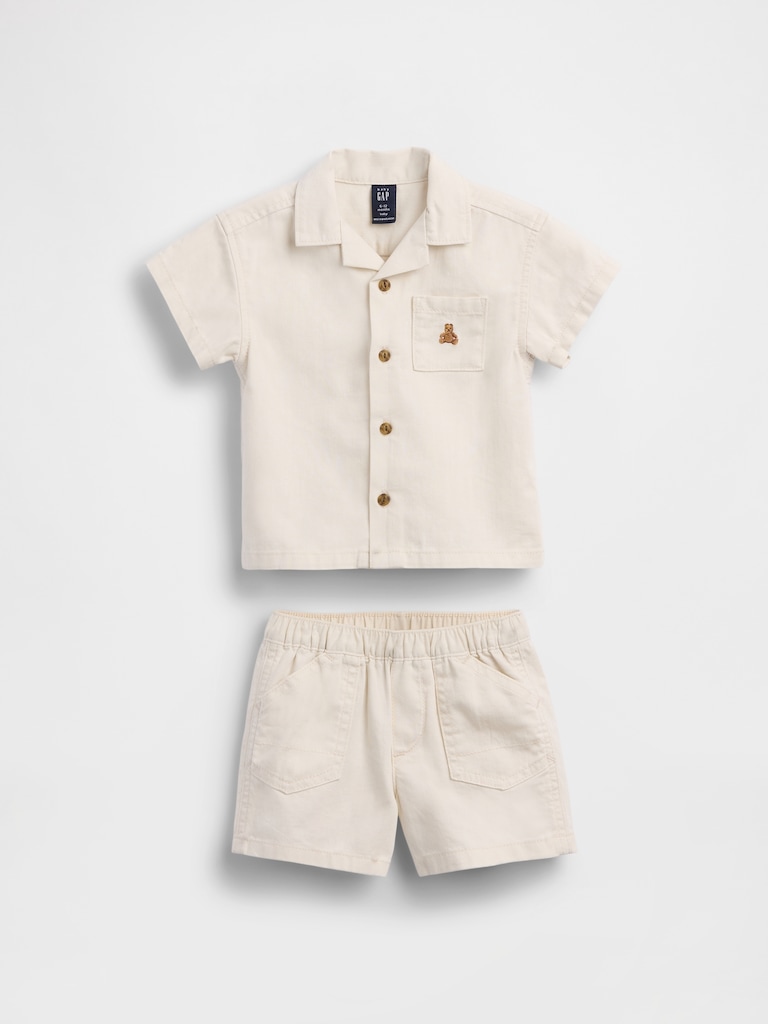 Baby Pocket Shirt Outfit Set