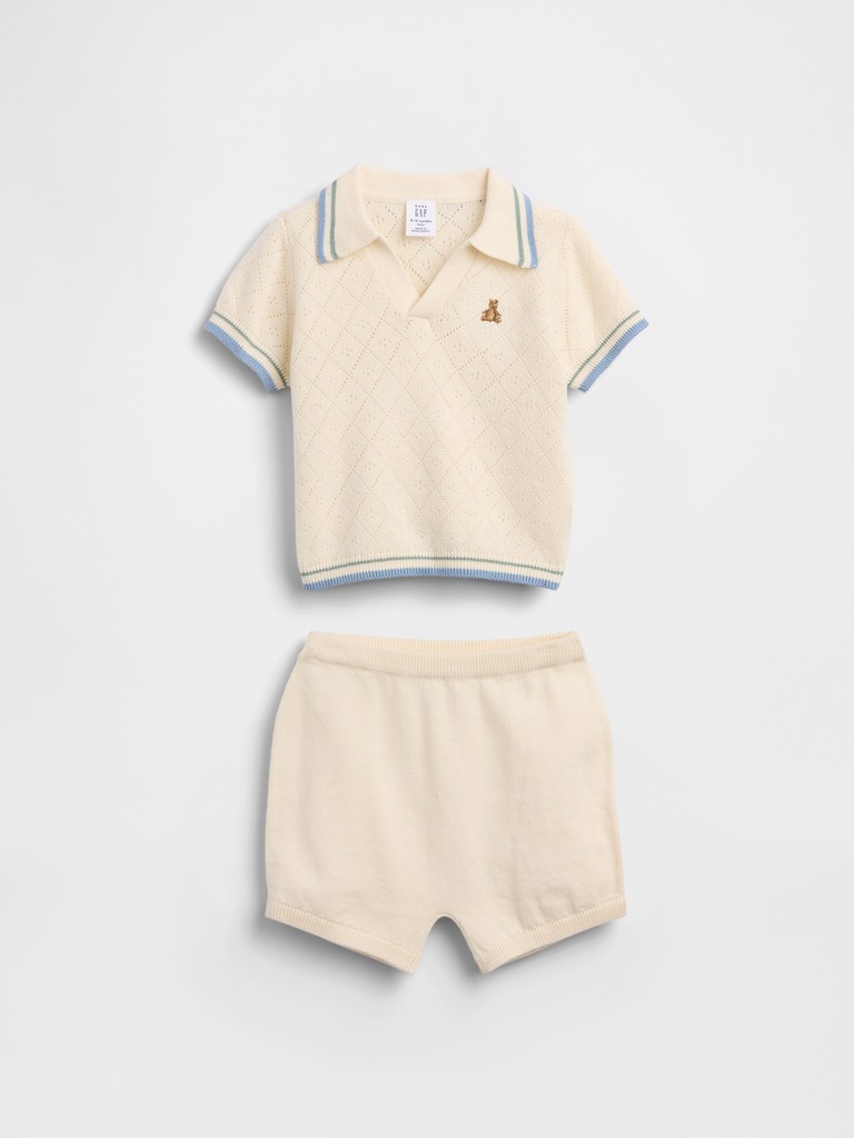 Baby Sweater Polo Outfit Set