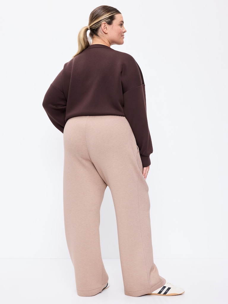 High-Waisted Bounce Fleece Wide-Leg Sweatpants