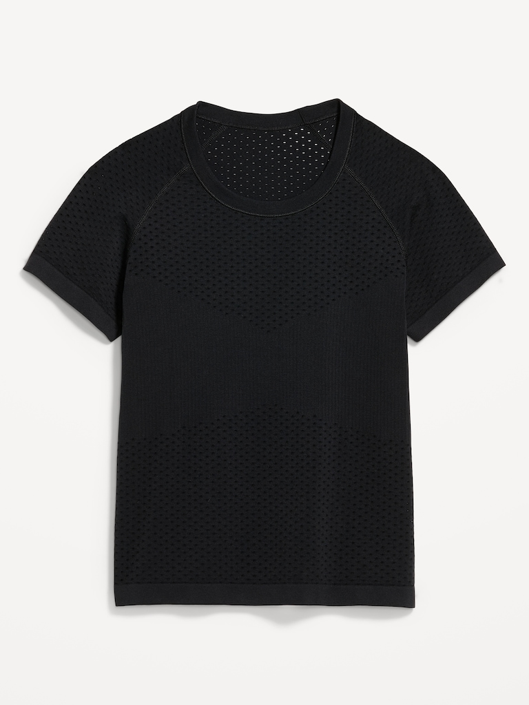 Seamless Textured Cropped T-Shirt