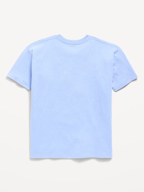 Oversized Short-Sleeve Graphic Tunic T-Shirt for Girls