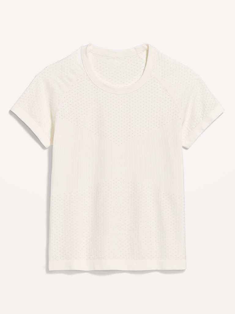 Seamless Textured Cropped T-Shirt