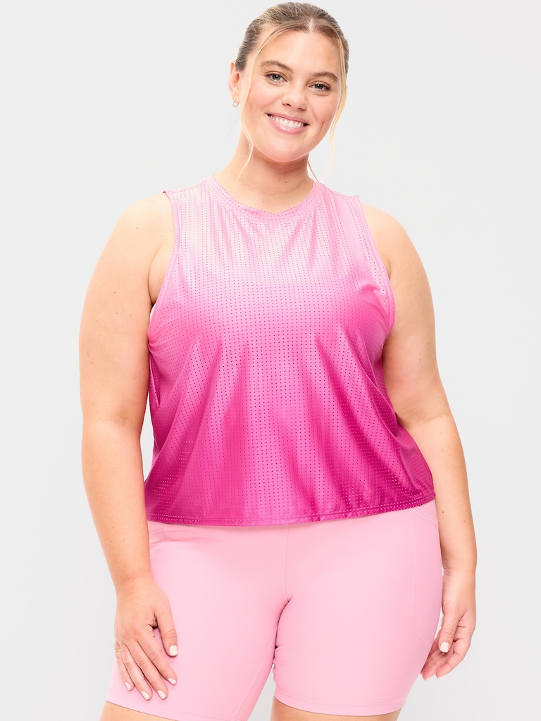 Mesh Muscle Tank Top