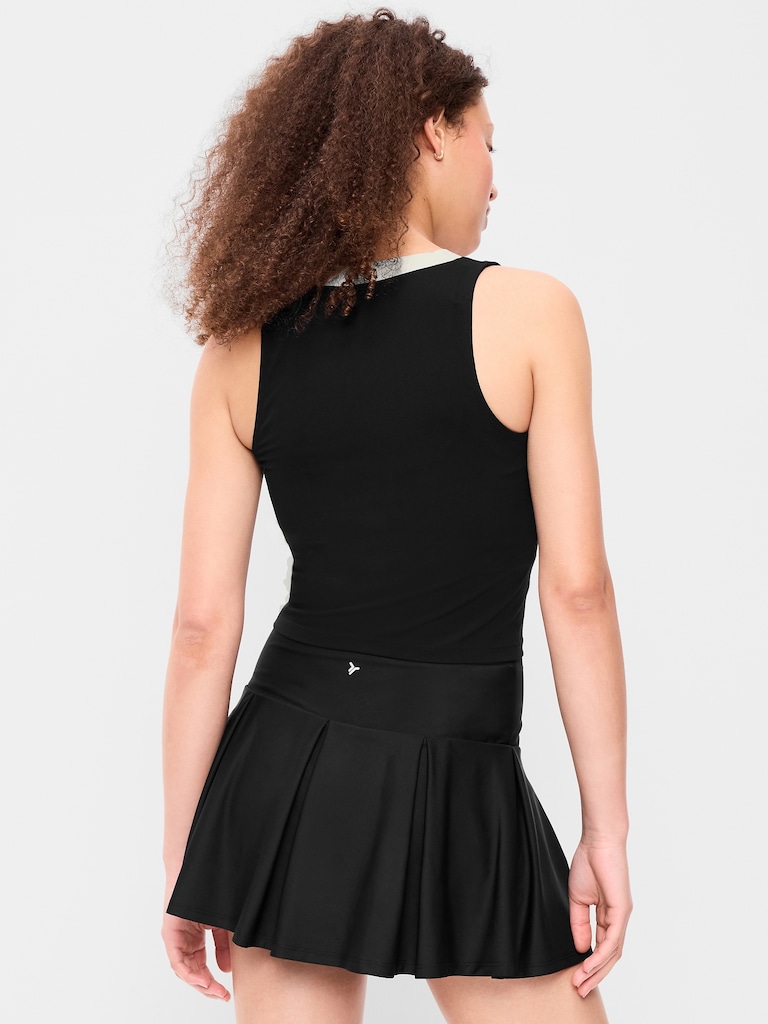 StudioSmooth Cropped Tennis Tank Top