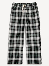 Pull-On Baggy Plaid Flannel Pants for Boys