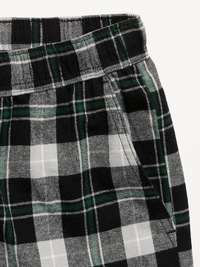 Pull-On Baggy Plaid Flannel Pants for Boys