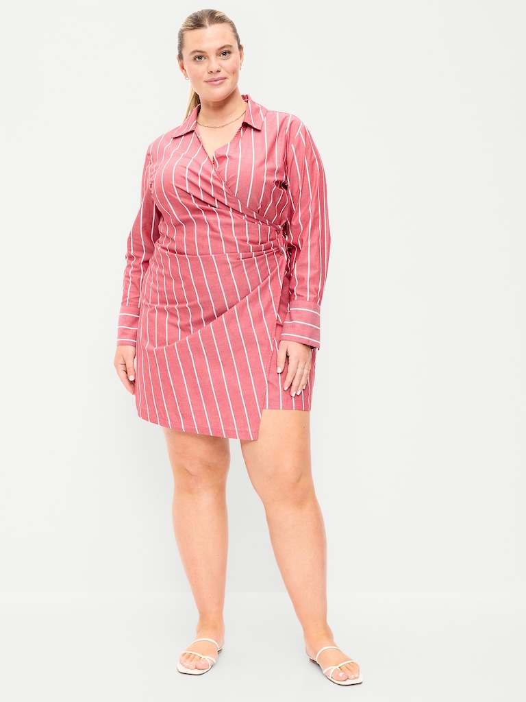 Wrap Mini Shirt Dress