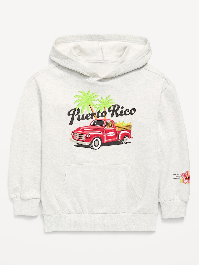 Favorite Fleece Oversized Logo Graphic Pullover Hoodie for Boys