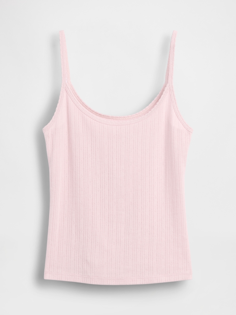 Pointelle Crop Cami
