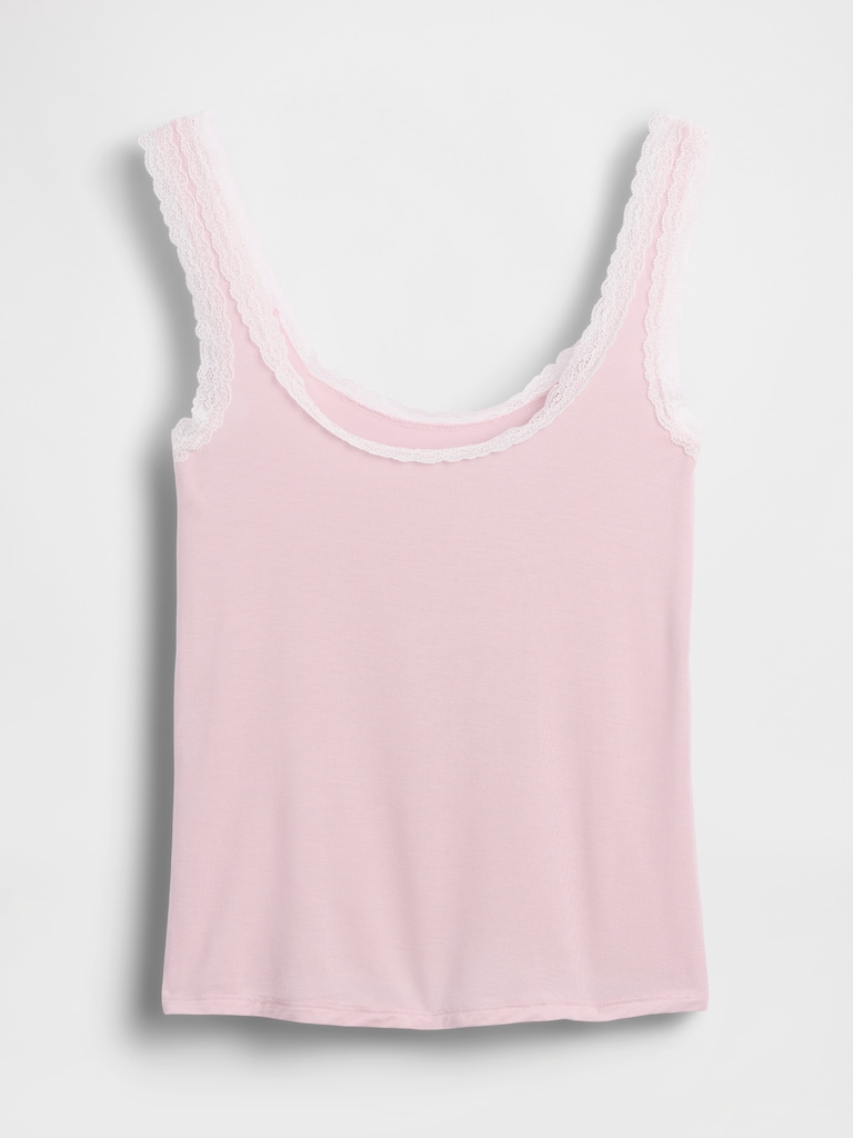Softest Modal Lace-Trim PJ Tank Top