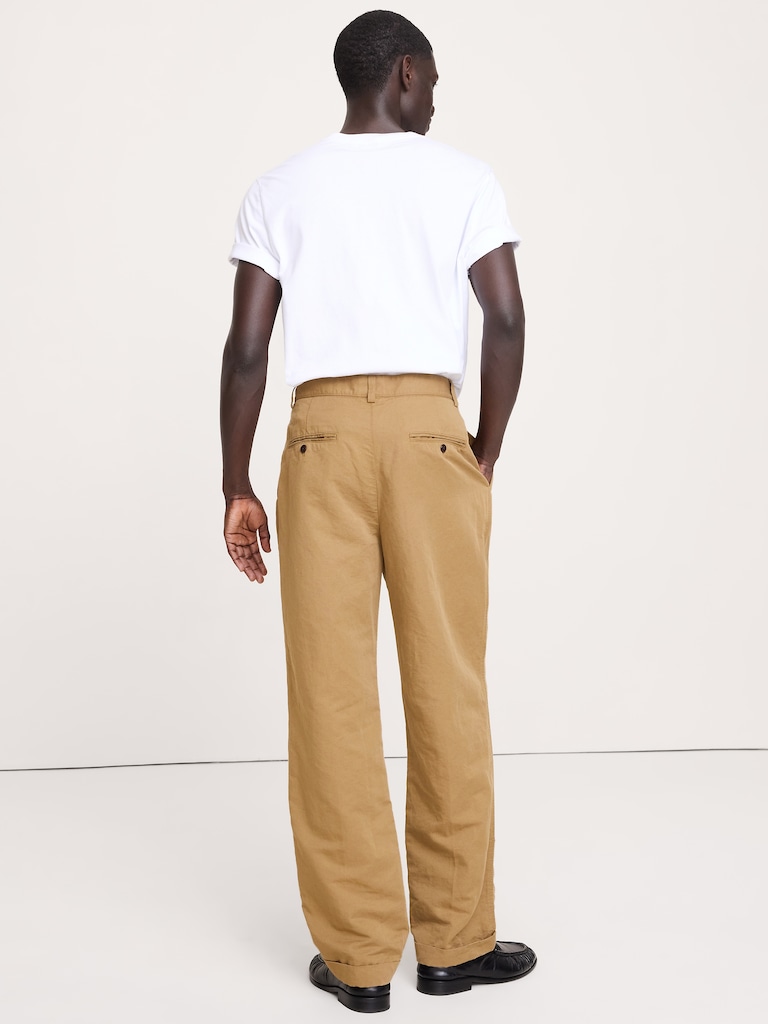 Archive Reissue Pleated Italian Linen-Cotton Pant
