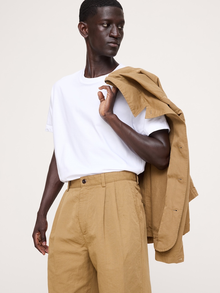 Archive Reissue Pleated Italian Linen-Cotton Pant