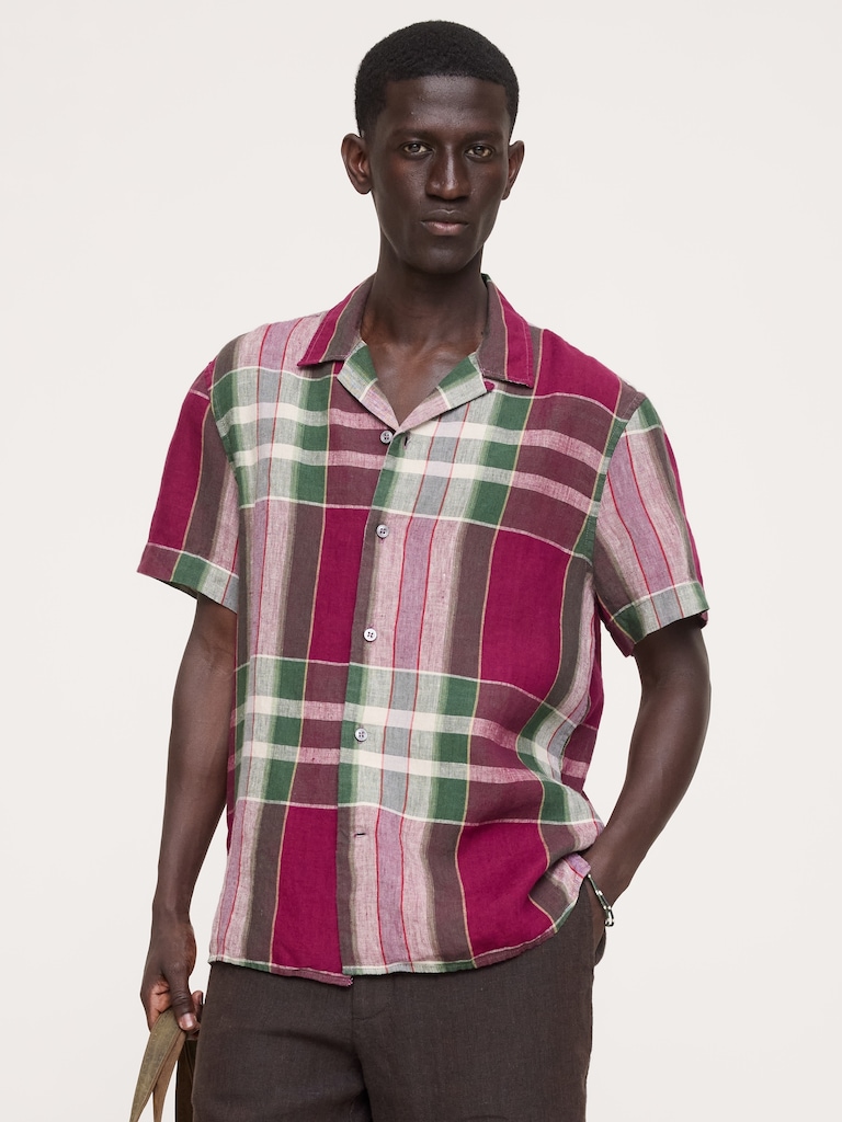 Standard-Fit Linen Resort Shirt