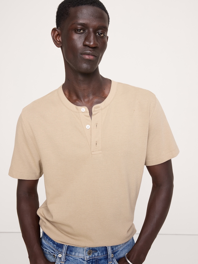 Mesh Henley T-Shirt