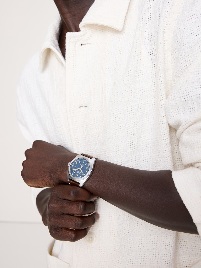 Expedition Capstone 39mm Leather Strap Watch By Timex