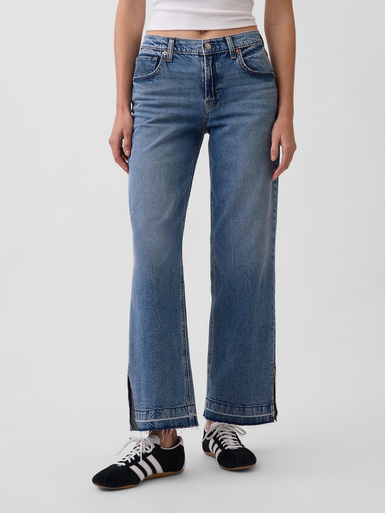 Low Rise '90s Loose Split-Hem Jeans