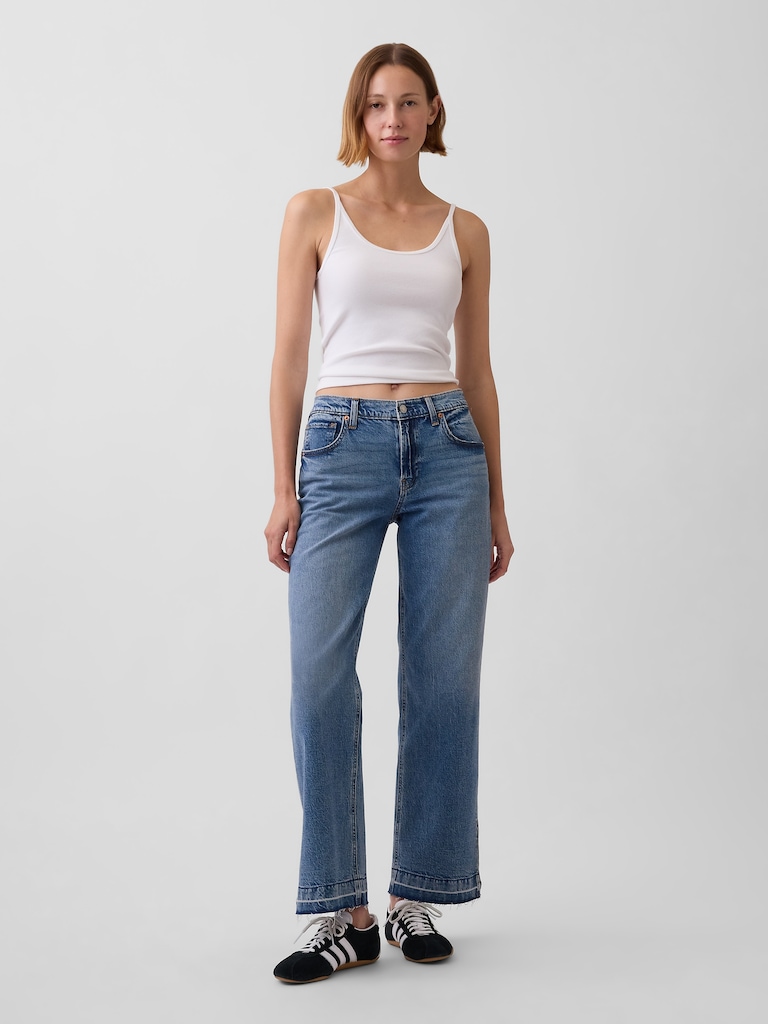 Low Rise '90s Loose Split-Hem Jeans