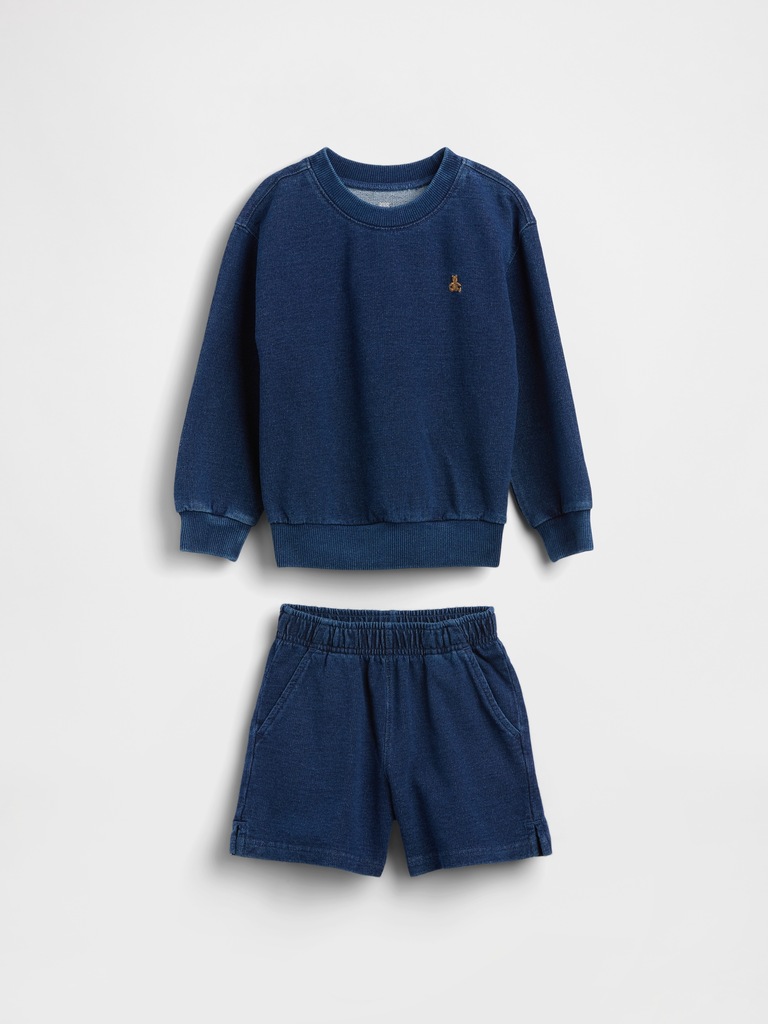 Baby & Toddler Indigo French Terry Outfit Set