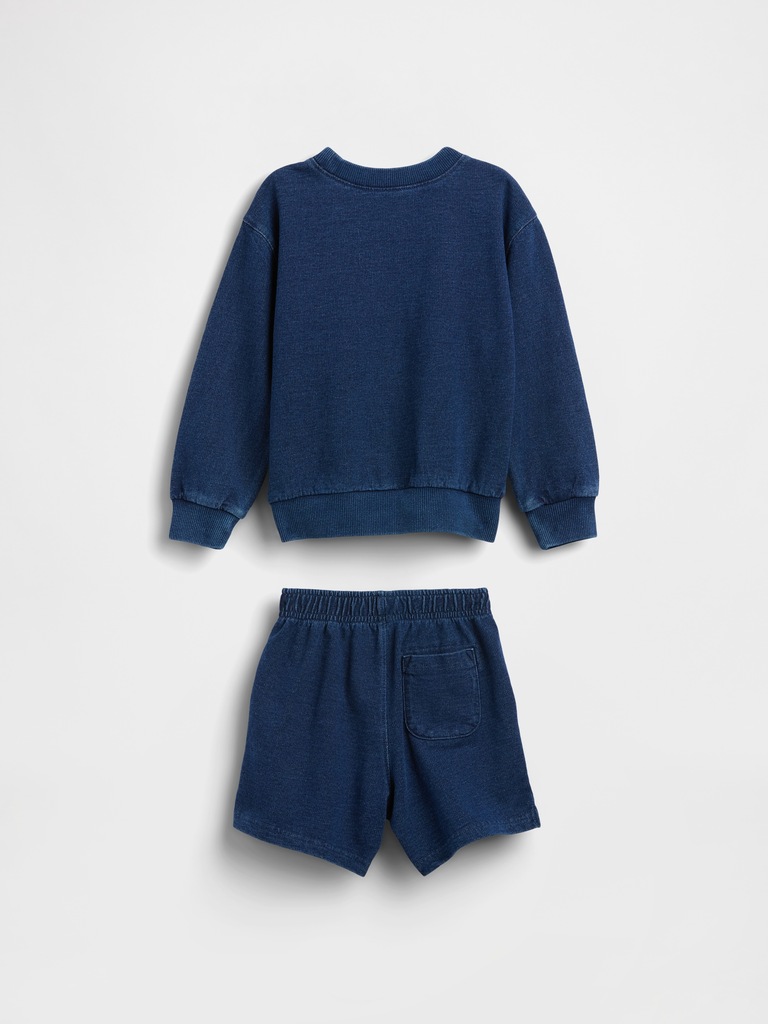 Baby & Toddler Indigo French Terry Outfit Set