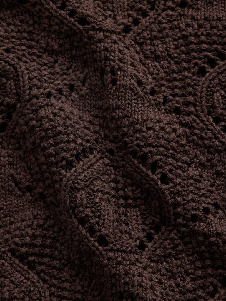 100% Cotton Crochet Sweater