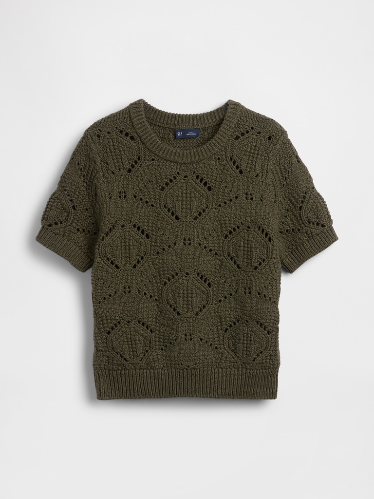 100% Cotton Crochet Sweater