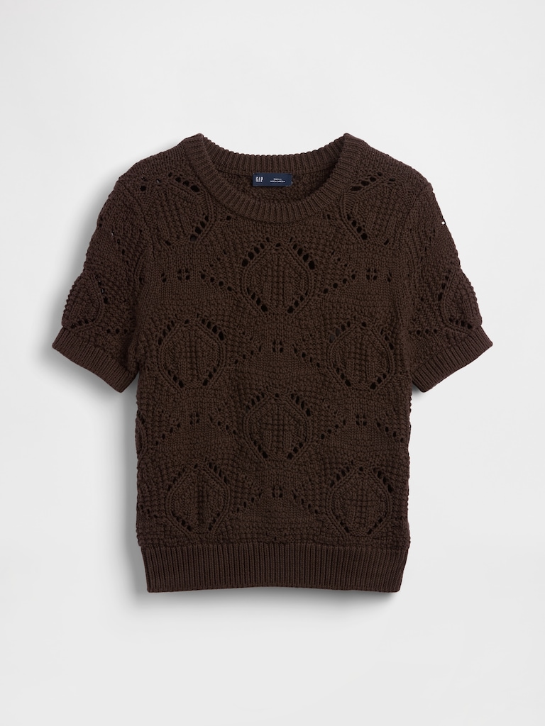 100% Cotton Crochet Sweater